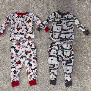 Kids Pajamas Set with Fun Vehicle Print